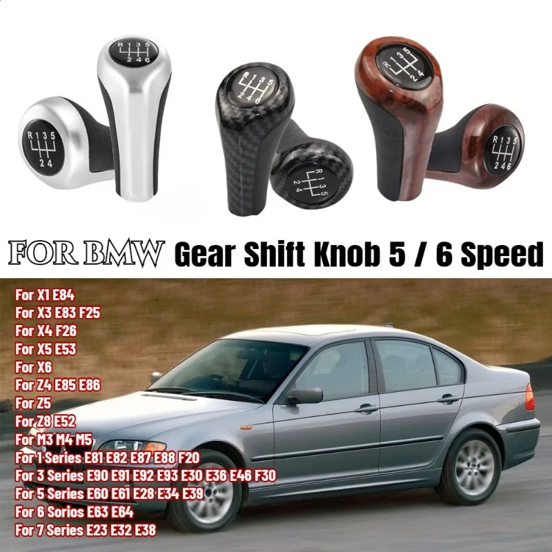 

Для BMW 1 3 5 6 серии E46 E53 E60 E61 E63 E65 E81 E82 E83 E87 E90 E91 E92 X1 X3 X5 матовая хромированная ручка переключения передач 5/6 скоростей
