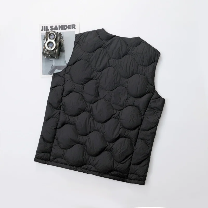 Men's Autumn and Winter Down Vest 2025 New Round Neck Variable V-neck Two-wear Vest Casual Office All-match Men's Vest Waistcoat