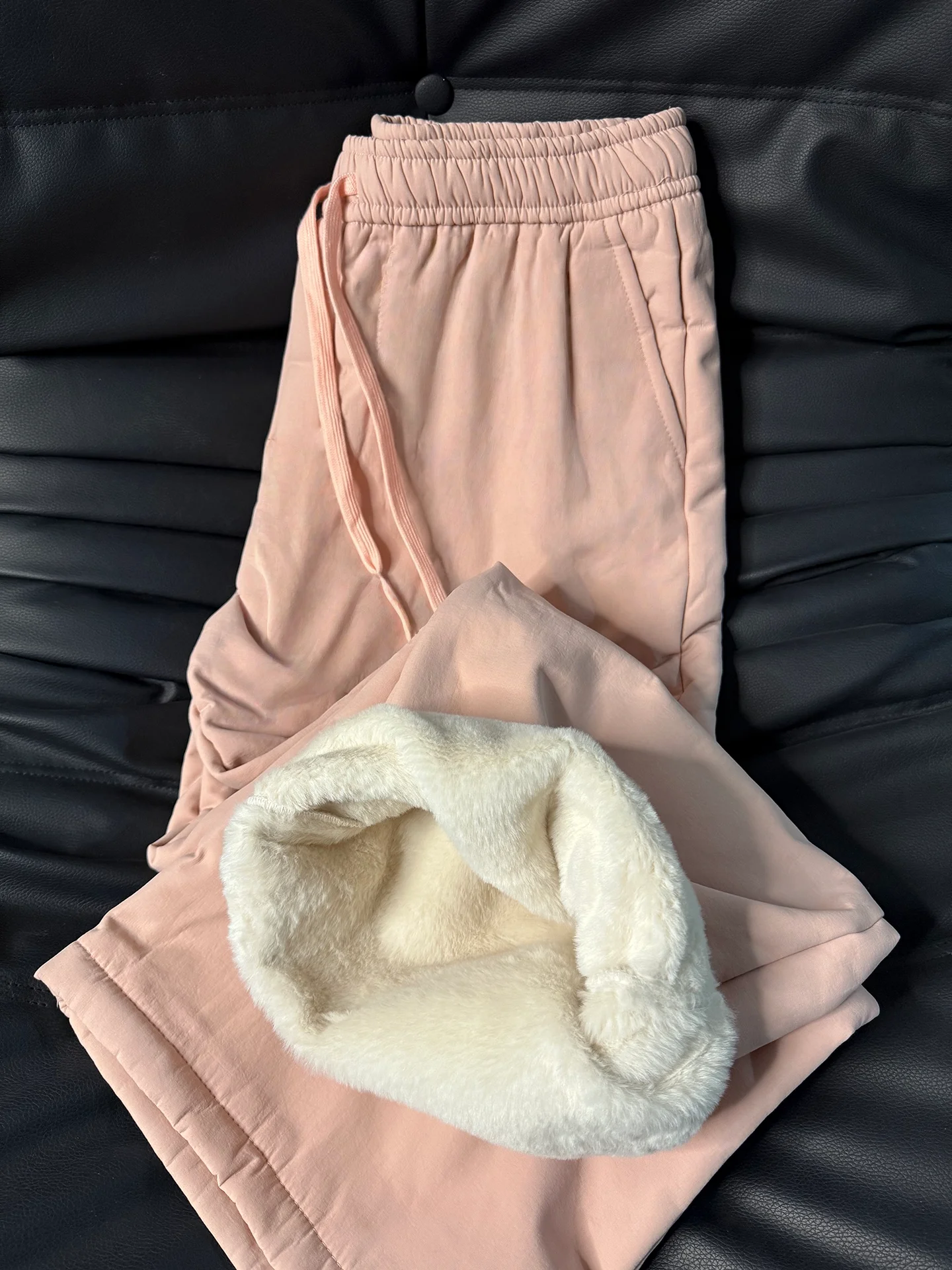 

Мужские зимние брюки из утолщенного овечьего флиса с подкладкой, водонепроницаемые, утепленные, прямого кроя, повседневные