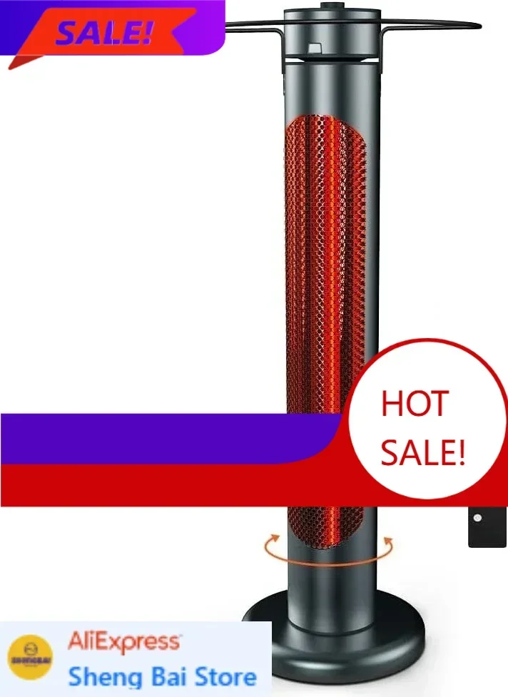BestsellerBestsellerElectric Patio Heater, 1500W IP65 Outdoor/Indoor Infrared Heater with Remote, Tip-over Protection for Garage