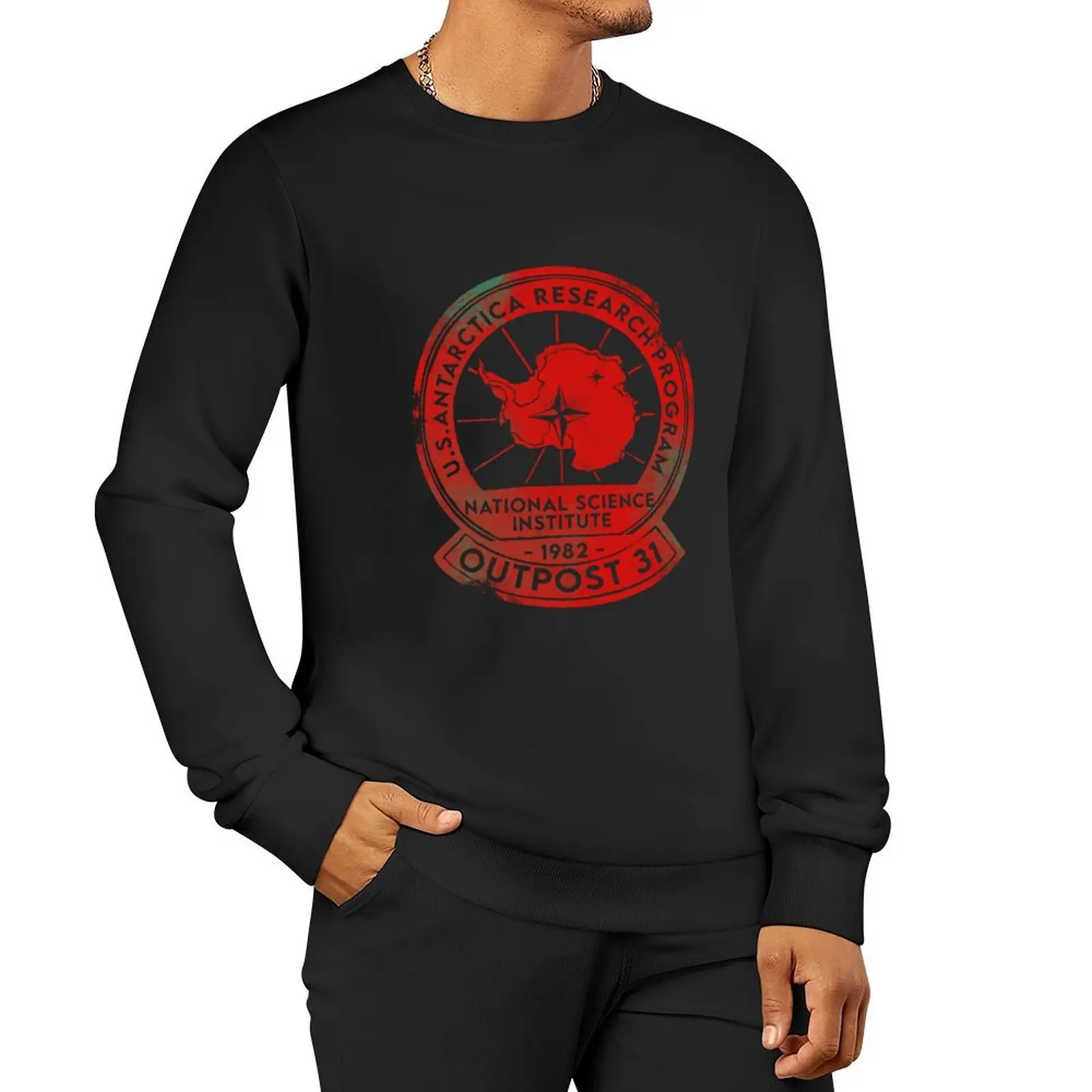 outpost 31/ The Thing Pullover Hoodie tracksuit men wear anime sweatshirt