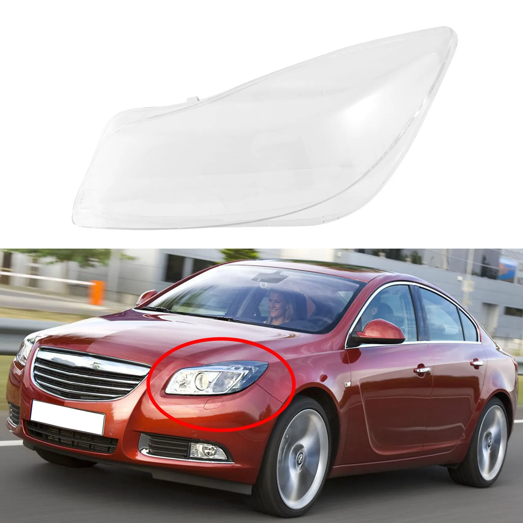 Car Left Transparent Head Light Lamp Cover Lampshade Lamp Shade Front Headlight Cover Lens for Opel Insignia 2009-2011