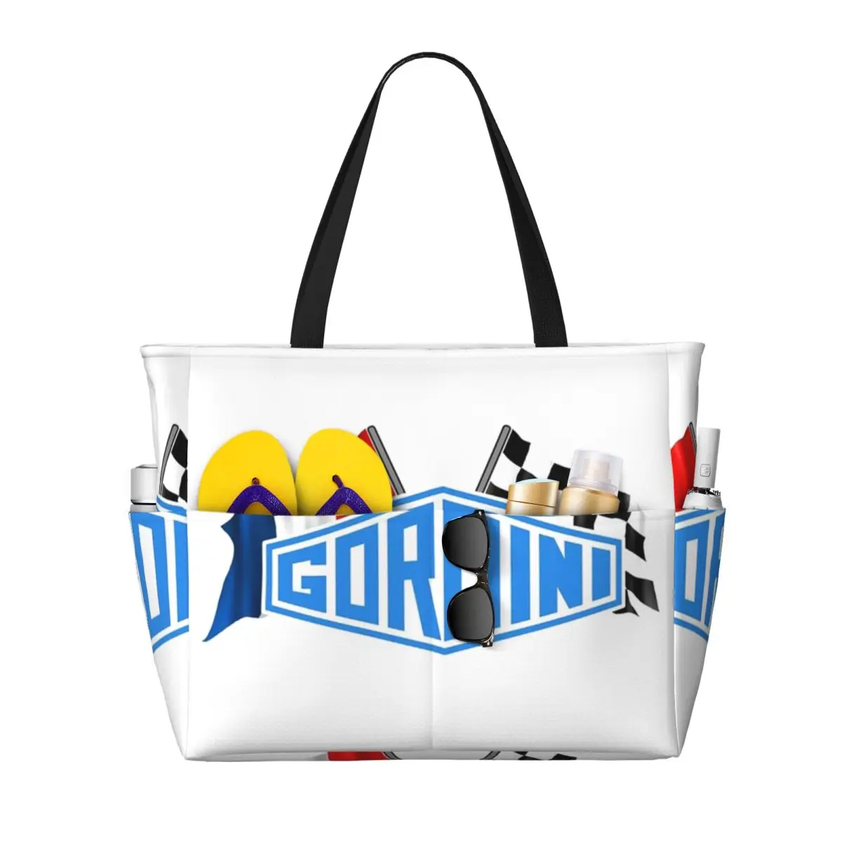 Gordini Checkered Flag Beach Tote Bag Sport Gym Yoga Duffle Large Tote Bag Women Travel Bag Fitness bag
