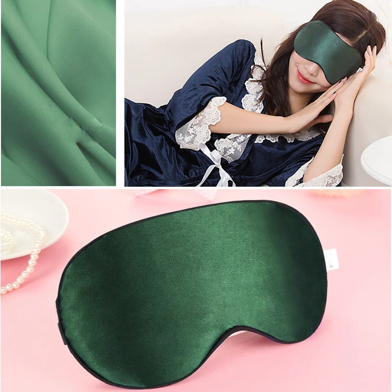 Sleeping Eye Mask Korean Style Ice Silk Warm And Cool Dual Use Adjustable Travel Light Blocking Breathable Eye Mask