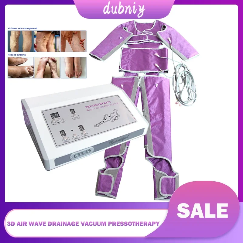 

3D Air Wave Pressure Lymphatic Drainage Vacuum Pressotherapy Sauna Suit Weight Loss Arm Leg Foot Muscles Relax Massage Machine