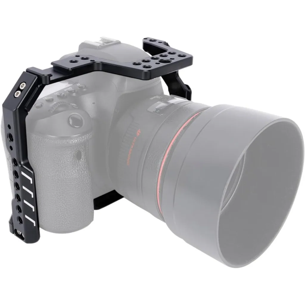 قفص كاميرا لكاميرات Canon EOS 6D 6DII Mark II مع لوحة تحرير سريعة للأحذية الباردة من الناتو للسكك الحديدية للوحة Arca-Swiss