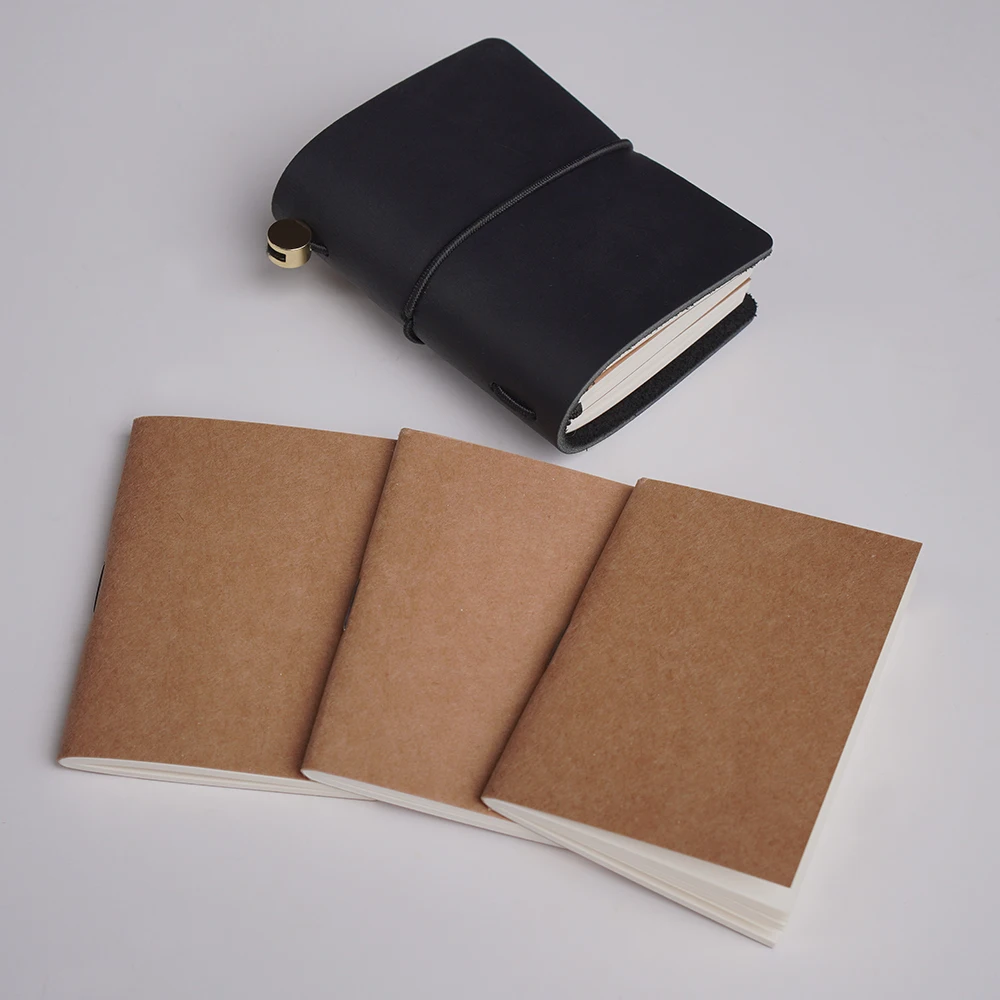 3 books Mini notebook Applicable to line Install notebook Loose leaf paper Daily writing minute-book, 32 sheets of 100g pape