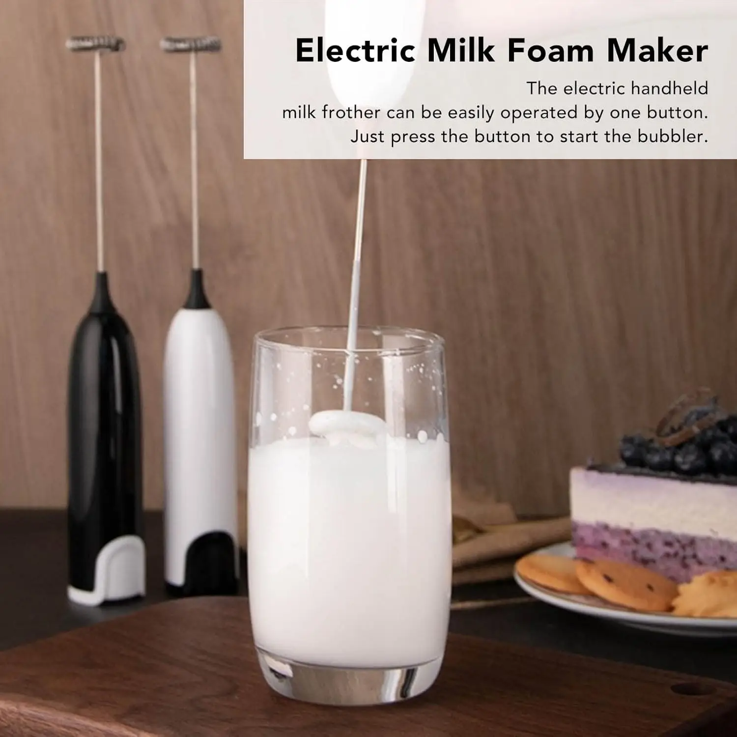 Milk Frother  for Coffee, Automatic  Milk Beater Foam Maker for Stirring  Kitchen Drink Foamer Cappuccino, Latte, Matcha, Hot Ch