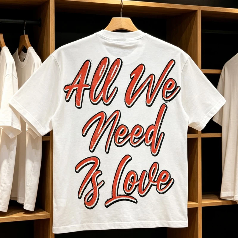 Angel Devil Embraces Graffiti Retro Print Saint Tshirt Summer Men Women Hotfix Rhinestone Stroke Letters Short Sleeve Streetwear