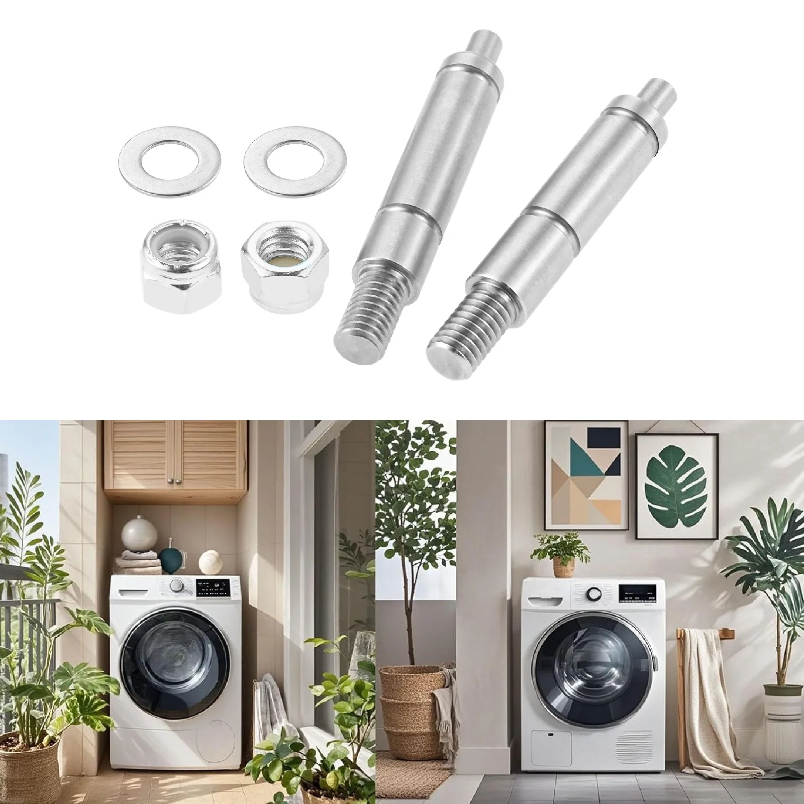 2kits Dryer Left and Right Side Shafts Replace W10359269 W10359270 1878660 Roller for Whirlpool Maytag Kenmore Drum Bracket