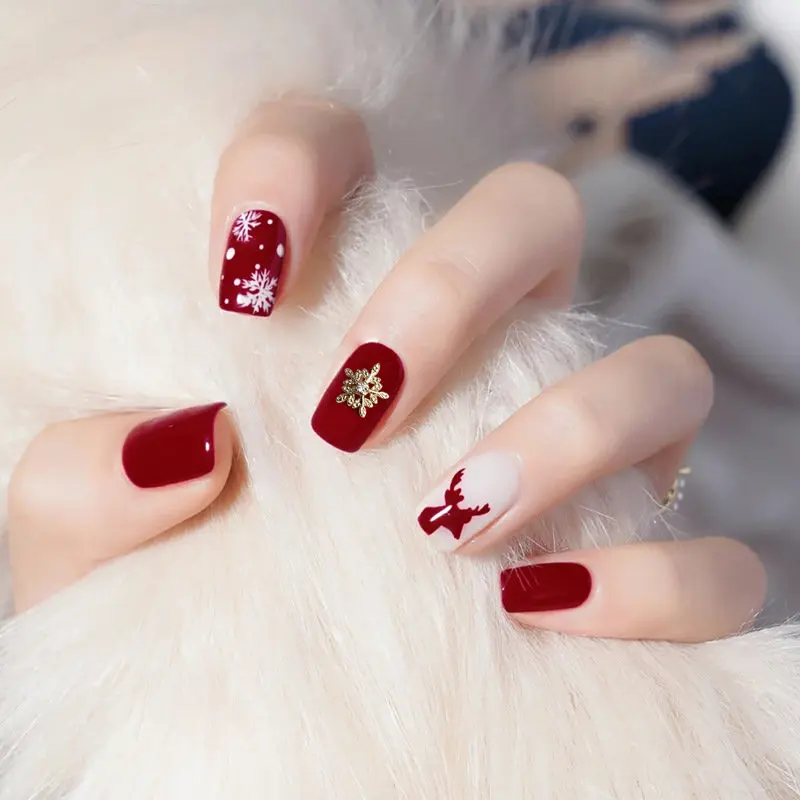 ラインストーン,マニキュアアクセサリー,ネイルアート,ジュエリー,装飾品用の豪華なクリスマスとスノーフレークラインストーン10個のセット