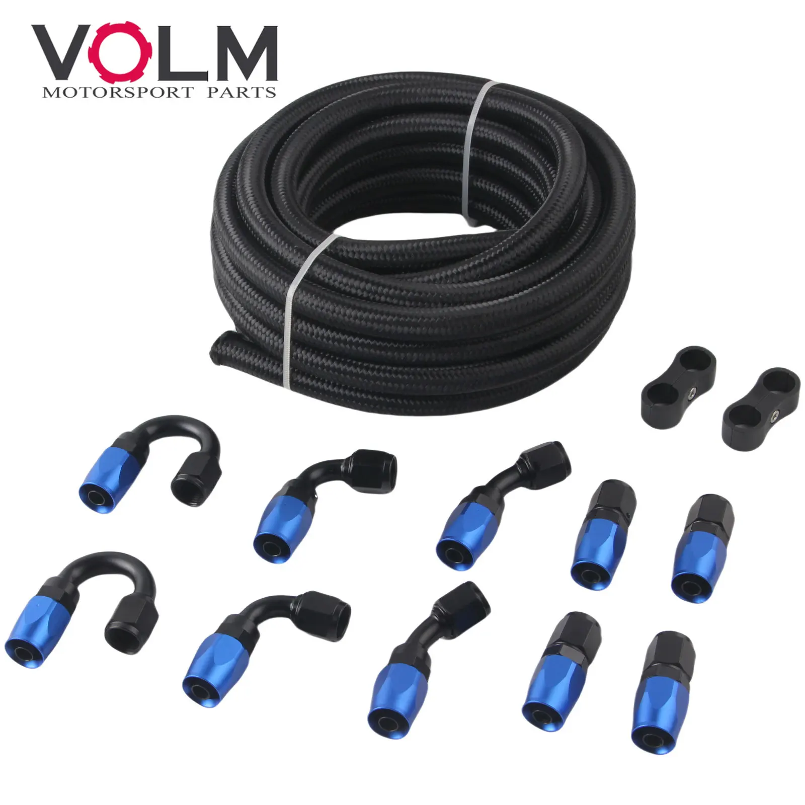 

Комплект топливопровода AN6 20 футов с поворотным концом шланга CPE, резиновый нейлоновый шланг для провода масляного охлаждающей жидкости, соединение радиатора, универсальная посадка