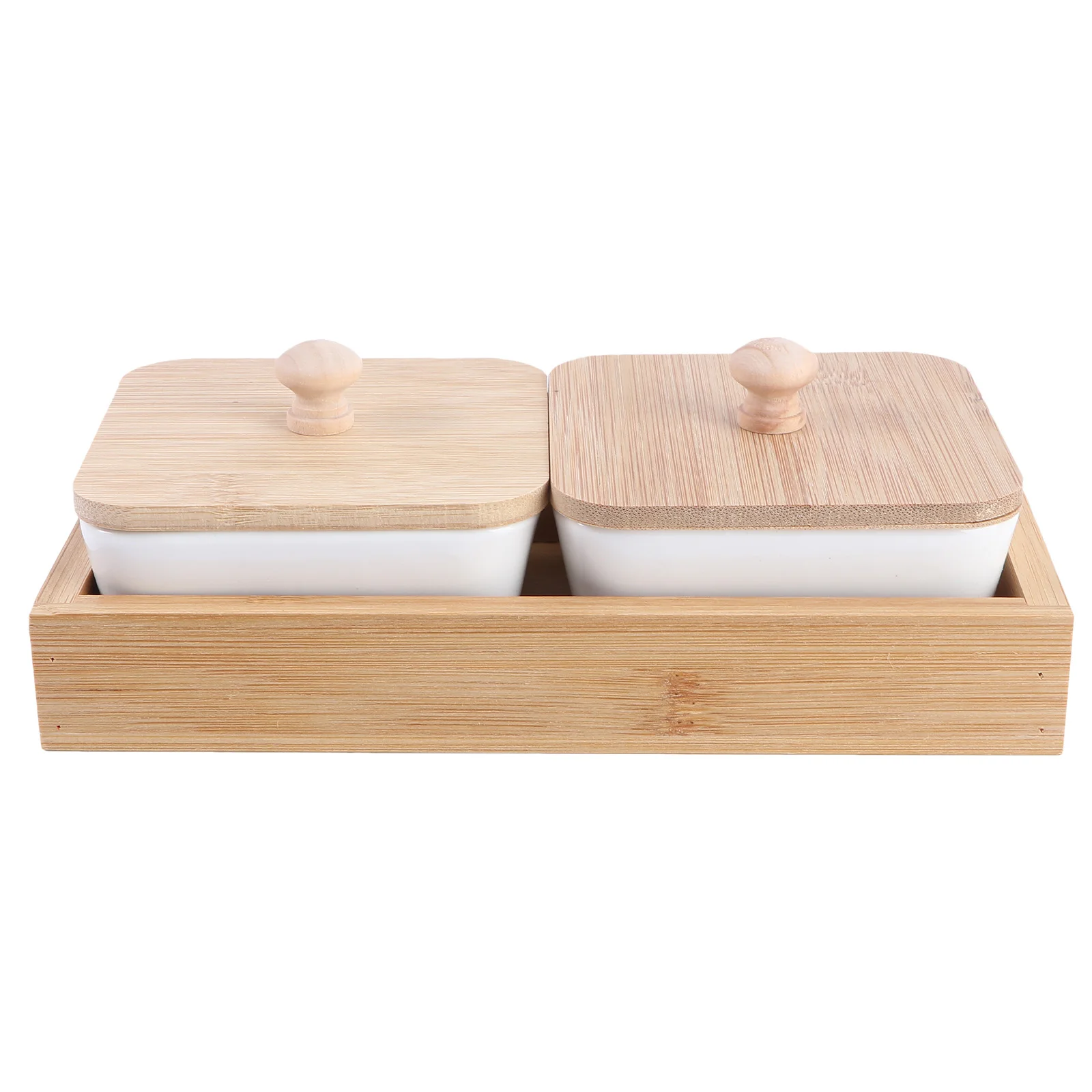

1 set Wooden Ceramic Plate Fruit Dish Dry Fruits Container Portable Tray Snack Dish Storage Platter Pastry Dessert Food