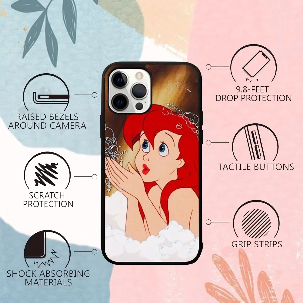 The L-Little M-Mermaid Phone Case For IPhone 15 14 13 Pro Max 11 12 Mini Alex Mirror For Magsafe Wireless Charging Cover