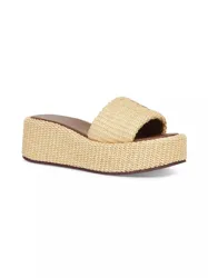 Women's Sunshine 65mm Raffia Platform Slides