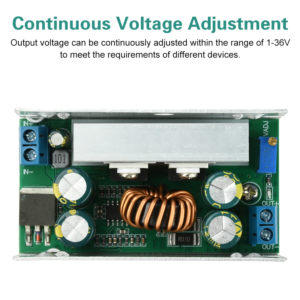 Buck Converter 200W 15A DC-DC 8-60V 48V TO 1-36V 5V 12V 24V 19V Buck Converter Regulator Step-Down Power Module