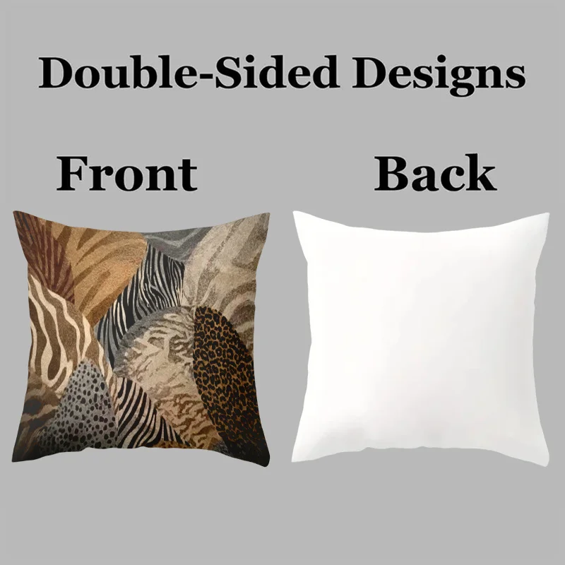 Decorative Animal Print Pillowcase Throw Cushion Cover Wild Safari Jungle Design Home Decor