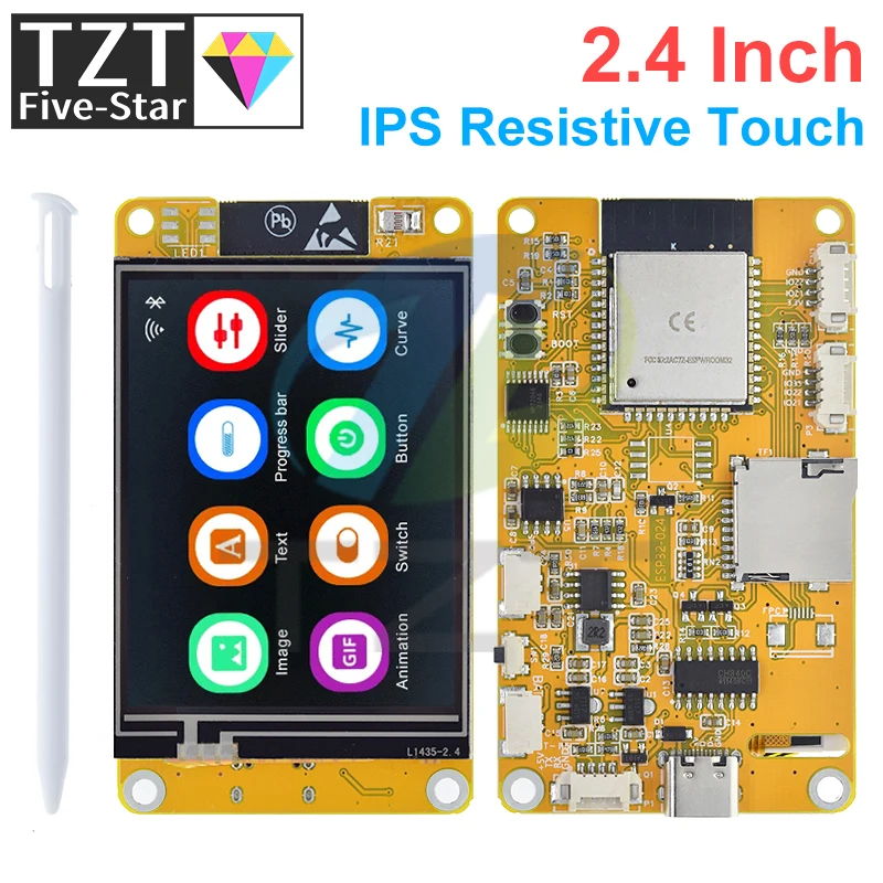 Imagem -04 - Tzt Tela Inteligente com Toque Wifi e Placa de Desenvolvimento Bluetooth 24 em Lcd Módulo Tft Wroom Esp32 Lvgl 240*320