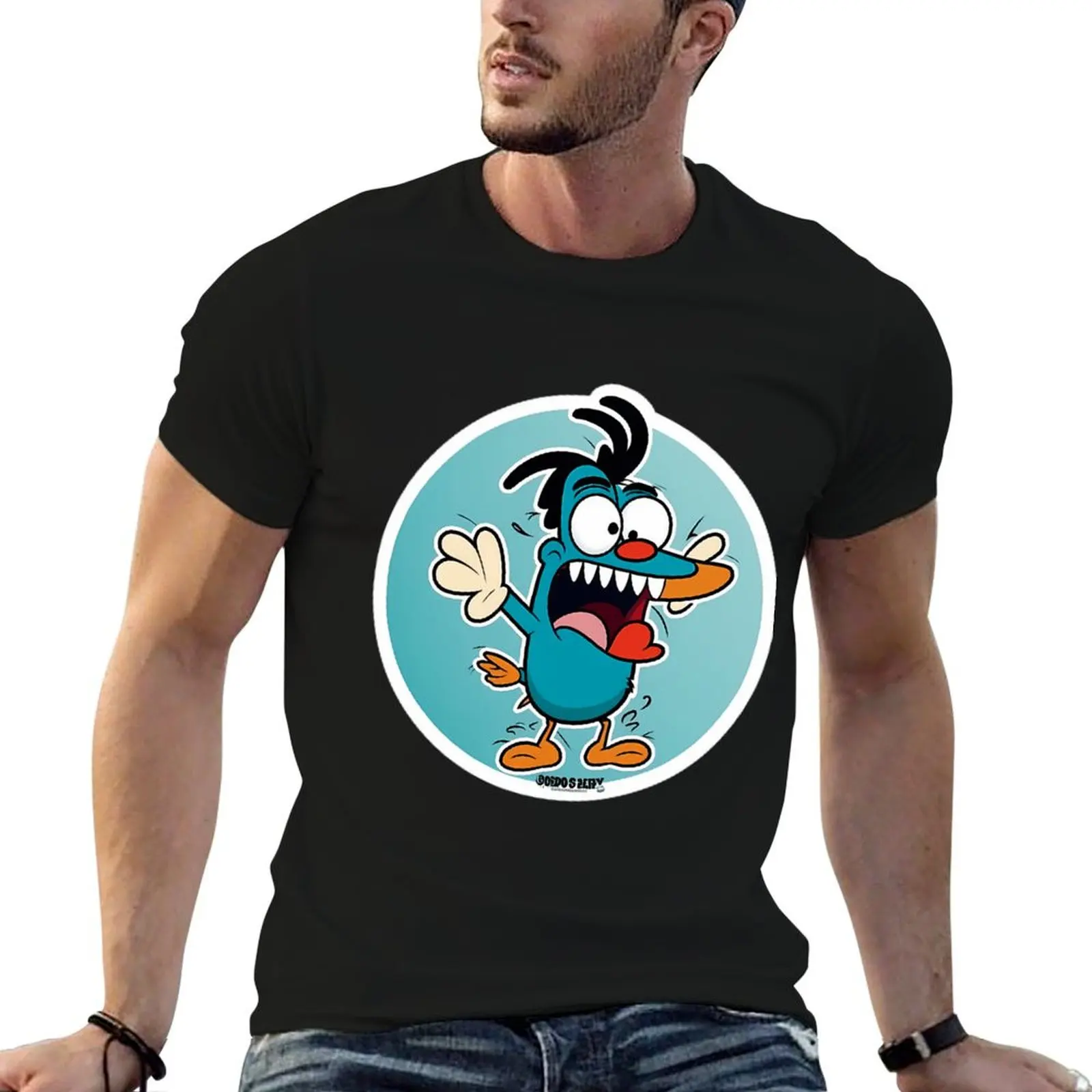 oggy cockroaches stickers T-Shirt Casual Streetwear Short Sleeve Tee