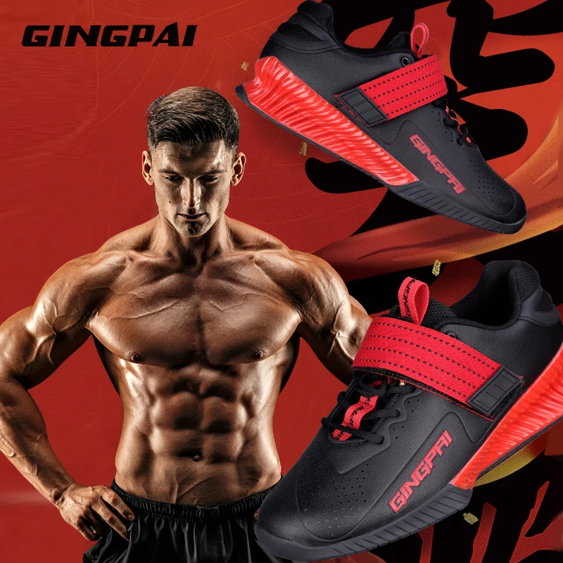 

Original GINGPAI Lifting Megin Powerlifting Shoes for Men and Women Hook Loop Weightlifting & Deadlifting Shoe for Squat