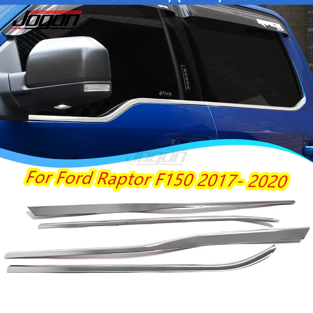 

Car Accessories For Ford Raptor F150 2017 2018 2019 2020 Bottom Lower Under Window Trim Decoration Strip Sticker Cover Bar