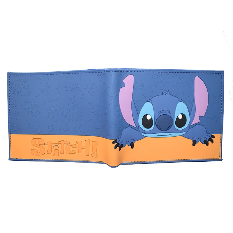 High Quality PVC Wallet Cartoon Stitch Short Purse with Coin Pocket Gift for Young Wholesale Dropshipping