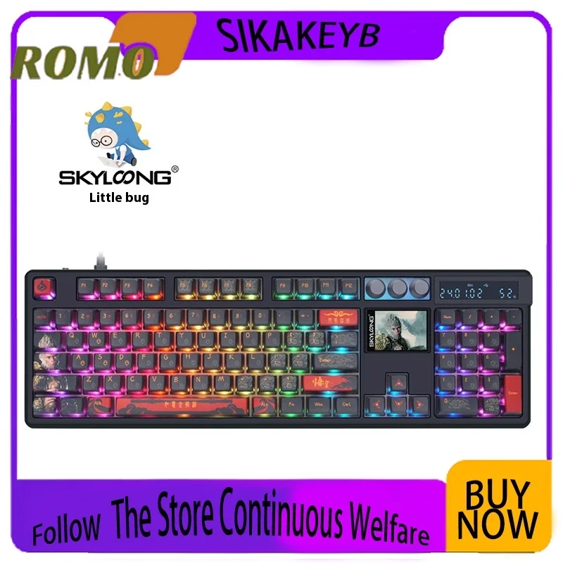 Skyloong Gk104pro Customized The Third Mock Examination Game Office Led Mechanical Keyboard Customized Wukong Keycap Accessories