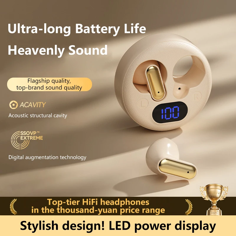

Short Handle Earphones Intelligent Noise Cancelling Game Sleep Bluetooth Earphones No Delay High Aesthetic Value For Smartphones