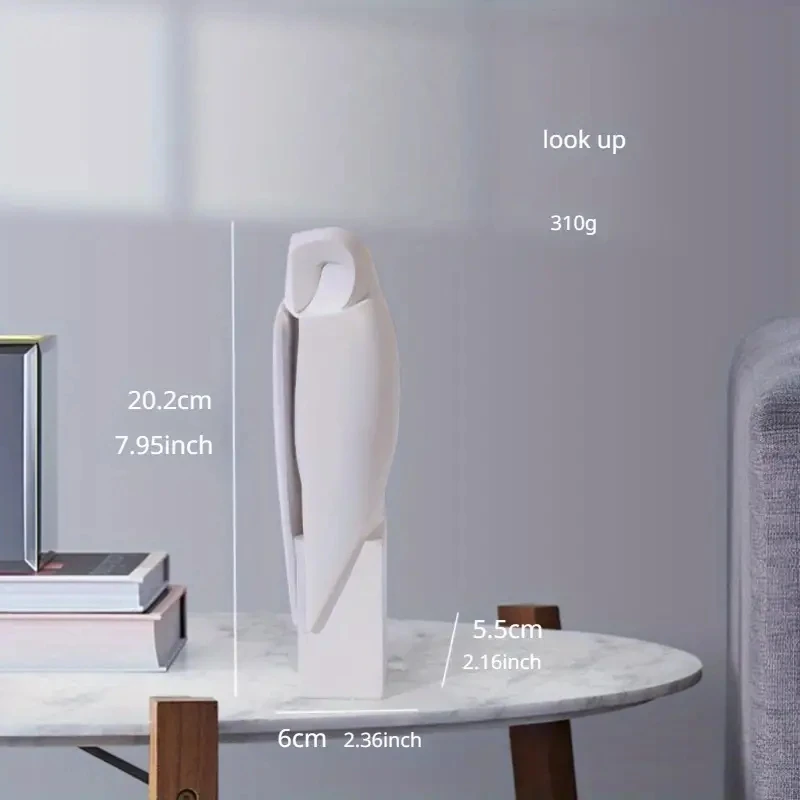 Minimalist Owll Statue Sculpture Animal Decorative Figurines Home Decoration for Bookshelf Home Living Room Office Cabinet Decor