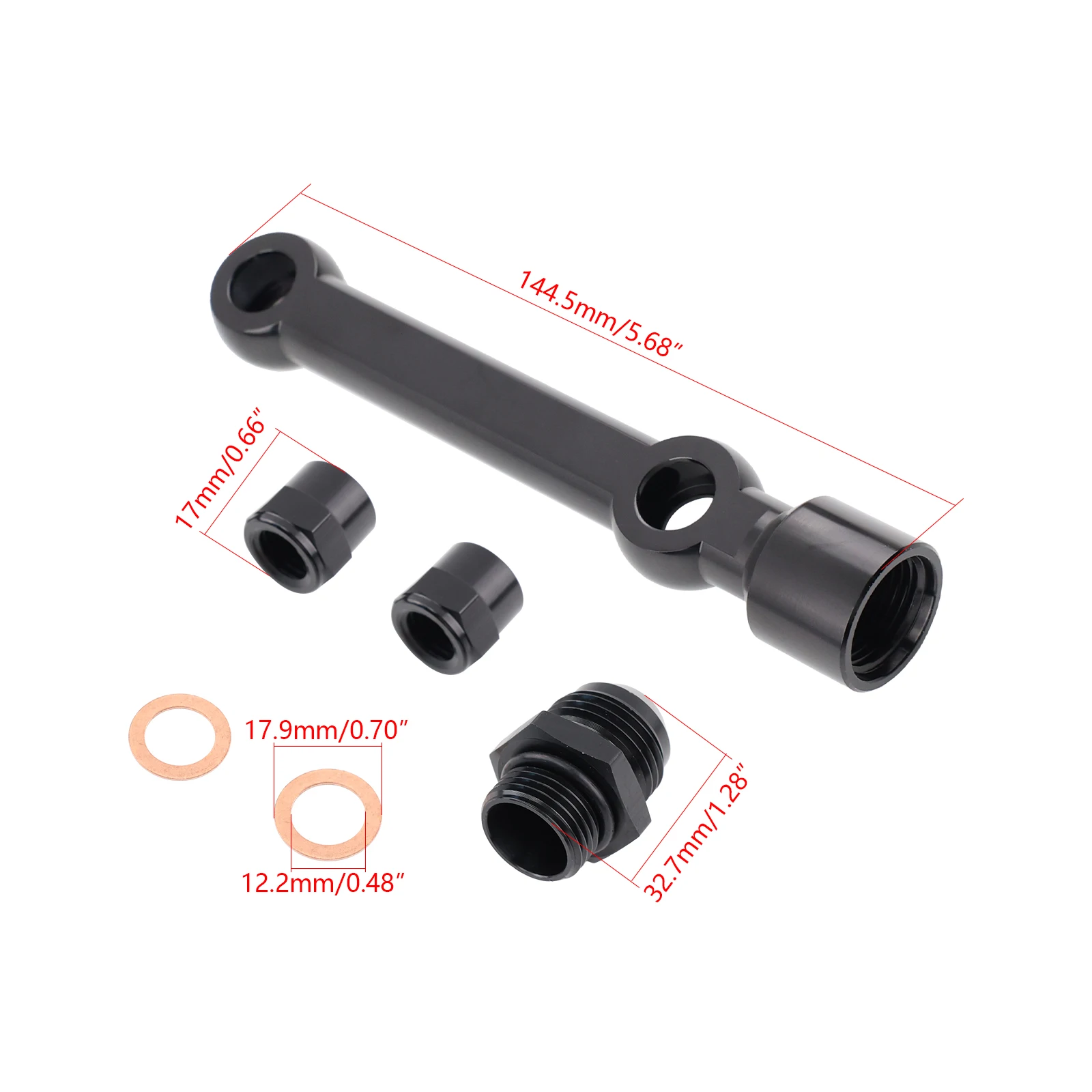 3L Dual Billet Aluminum Fuel Surge Tank With AN10 Aluminum Fuel Rail - Performance Supply (Without Dual 044 Fuel Pump)-image