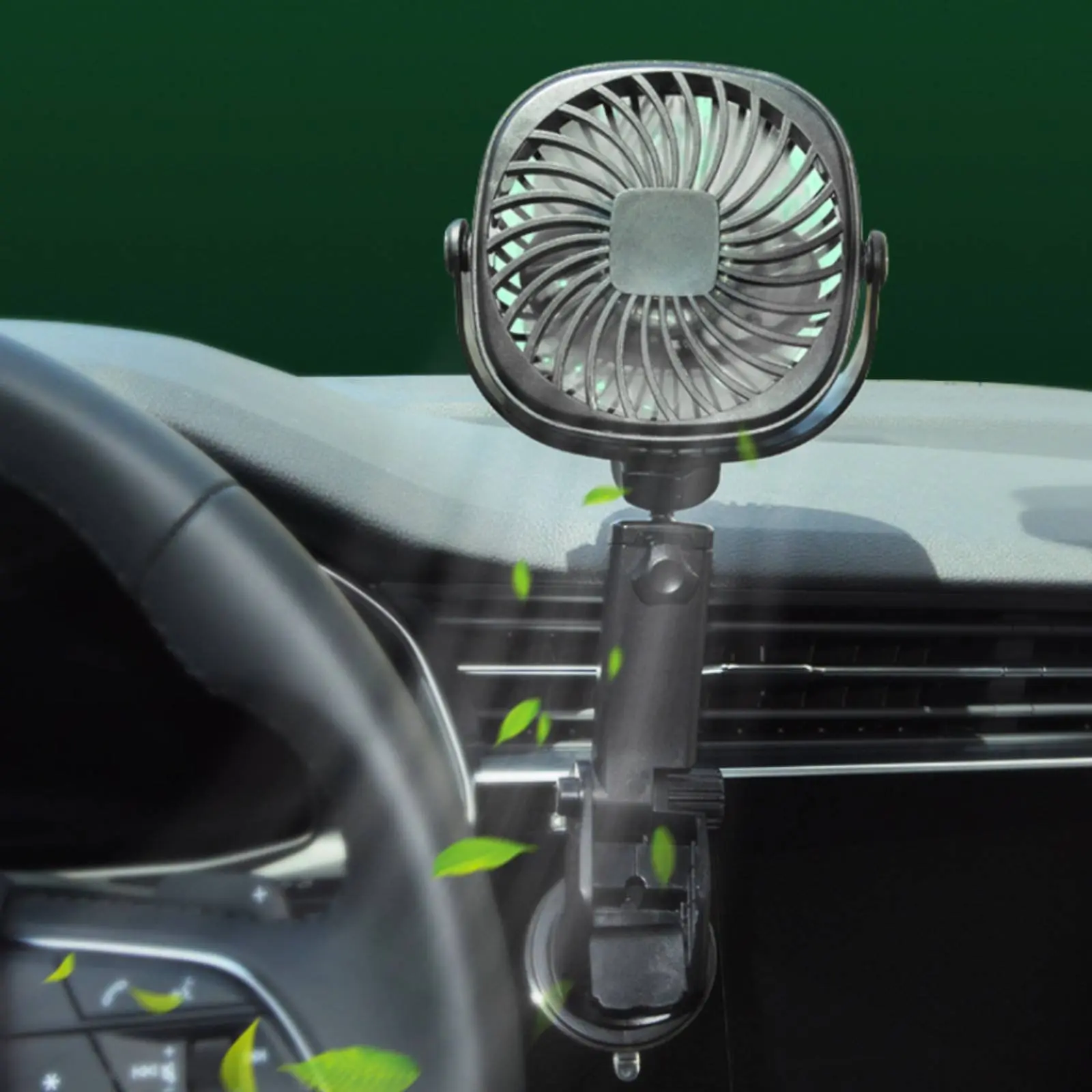 

Re-Energizable Dashboard Fan 360° Rotation Type-C Car Fan Non-Brushed Engine for Desktop, Kitchen