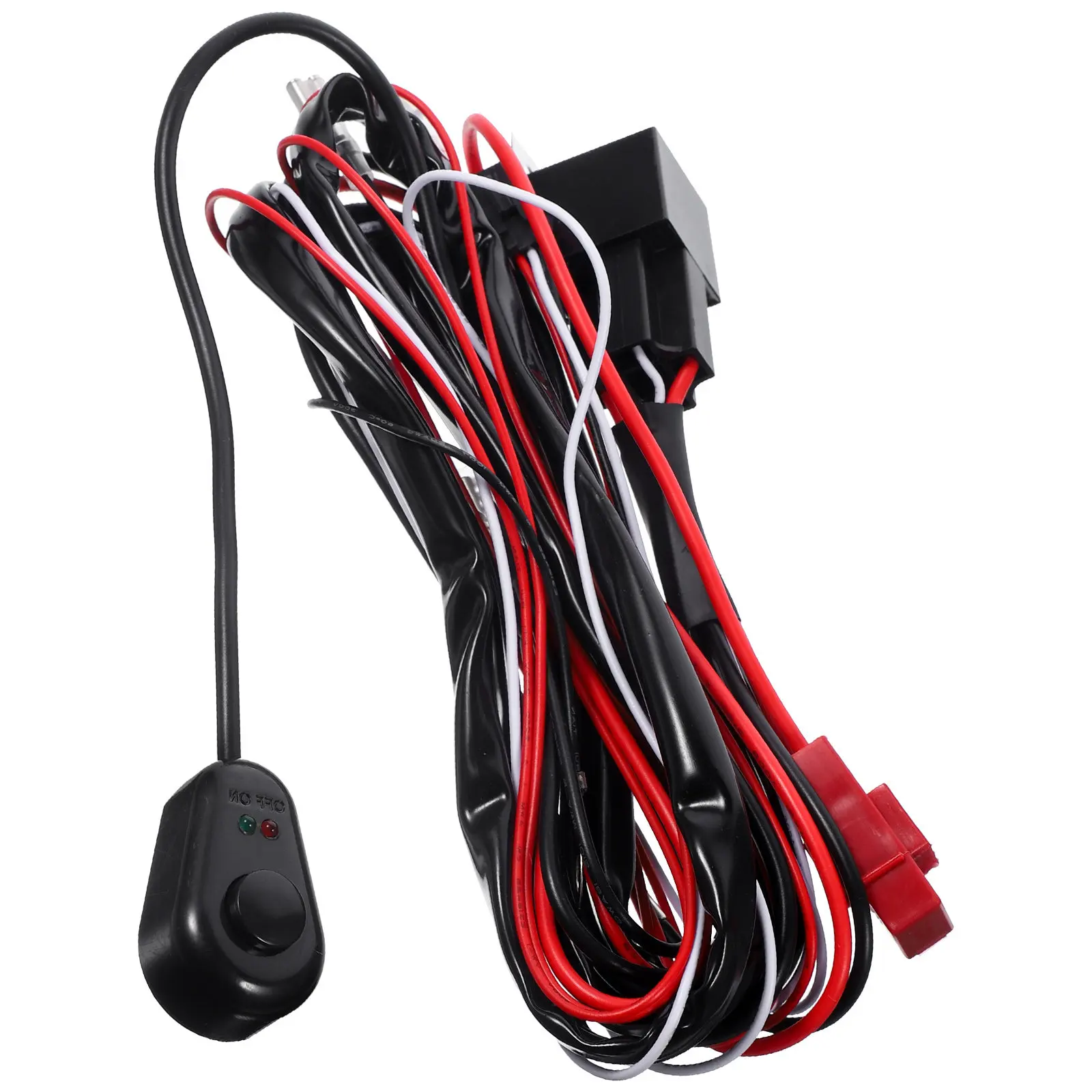 

Комплект проводки с подсветкой, тумблером включения/выключения, предохранителем 40А и реле, универсальный жгут проводов для светодиодных рабочих фар