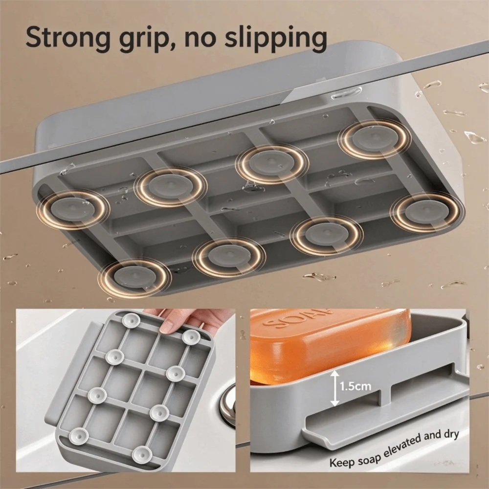 Waterproof Soap Rack Self Draining Detachable Tray Kitchen Storage Holder Space Saving Rust Proof Soap Drain Box Home Use
