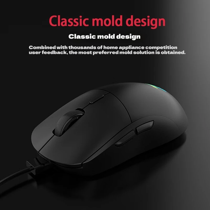 ZIDLI ZGM01 Gaming Mouse With 3389 Sensor Fast Response RGB Wired Mouse For Esports Consumers Electronic Games And Accessories