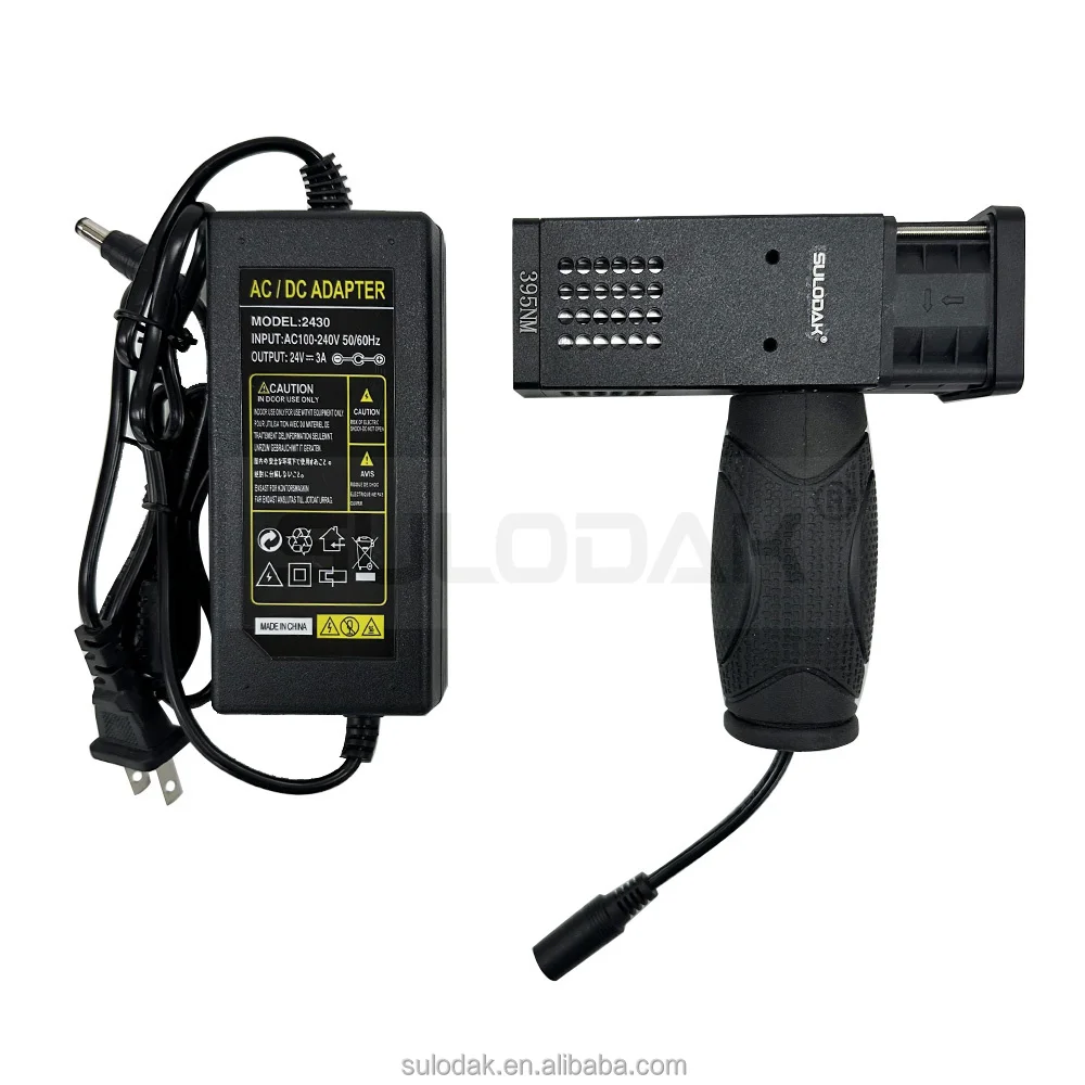 Ultraviolet Lamp Handheld LED UV Lamp 20*20mm For Car Repair Priming Quick Curing Undercoat With Power Supply Full Set