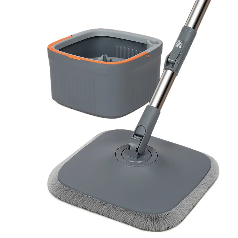 

Rotating Spin Mop Set with Bucket for Wet and Dry Cleaning Automatic Drying Flat Mop Pad Self Wringing Floor Cleaning Tool