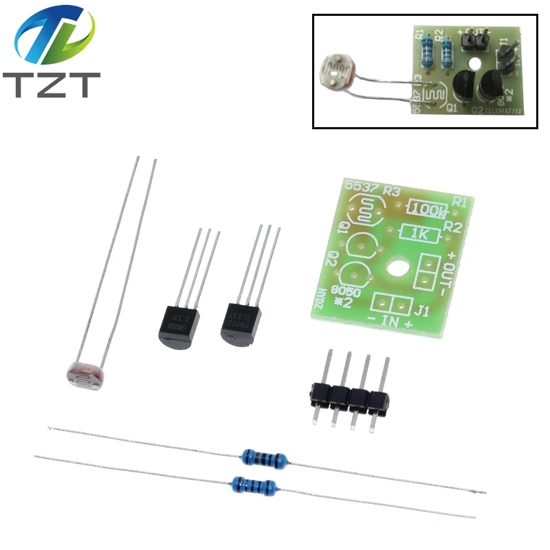 TZT Light Control Module Switch Suite Photosensitive Induction Switch Kits DIY Electronic Trainning Integrated Circuit Suite