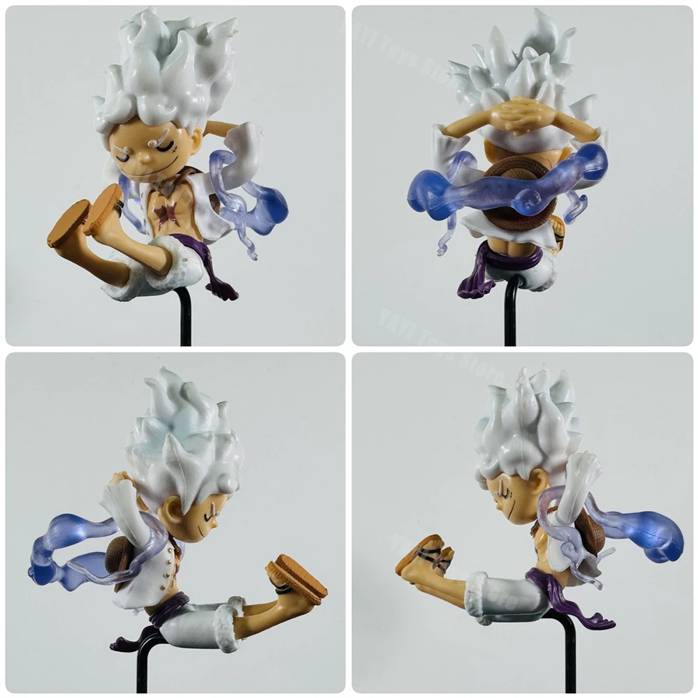 Hot 5Pcs/set One Piece Anime Figure Luffy Nika Gear 5 Multiform Figure Sun God Luffy Pvc Model Doll Collection Toy Gifts