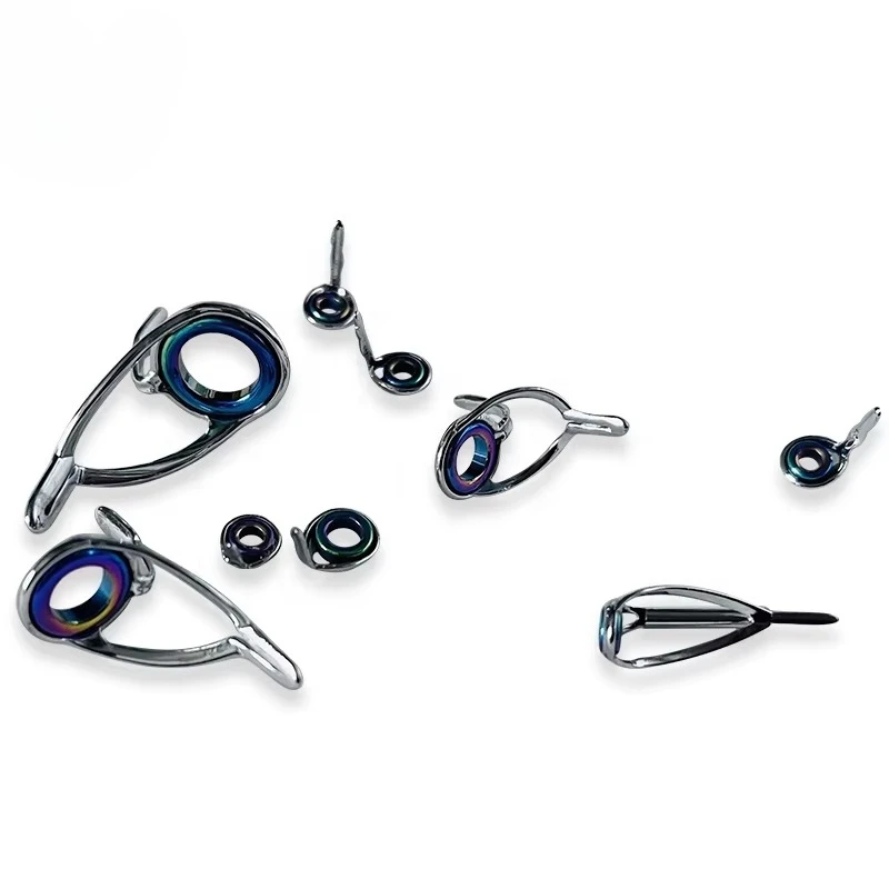 TAKEDO TK19 10# - 4# Casting Fishing Guide Rings Rod Repair Guides Eyes Sets Fishing Rod Building DIY Replacement Accessories view 5