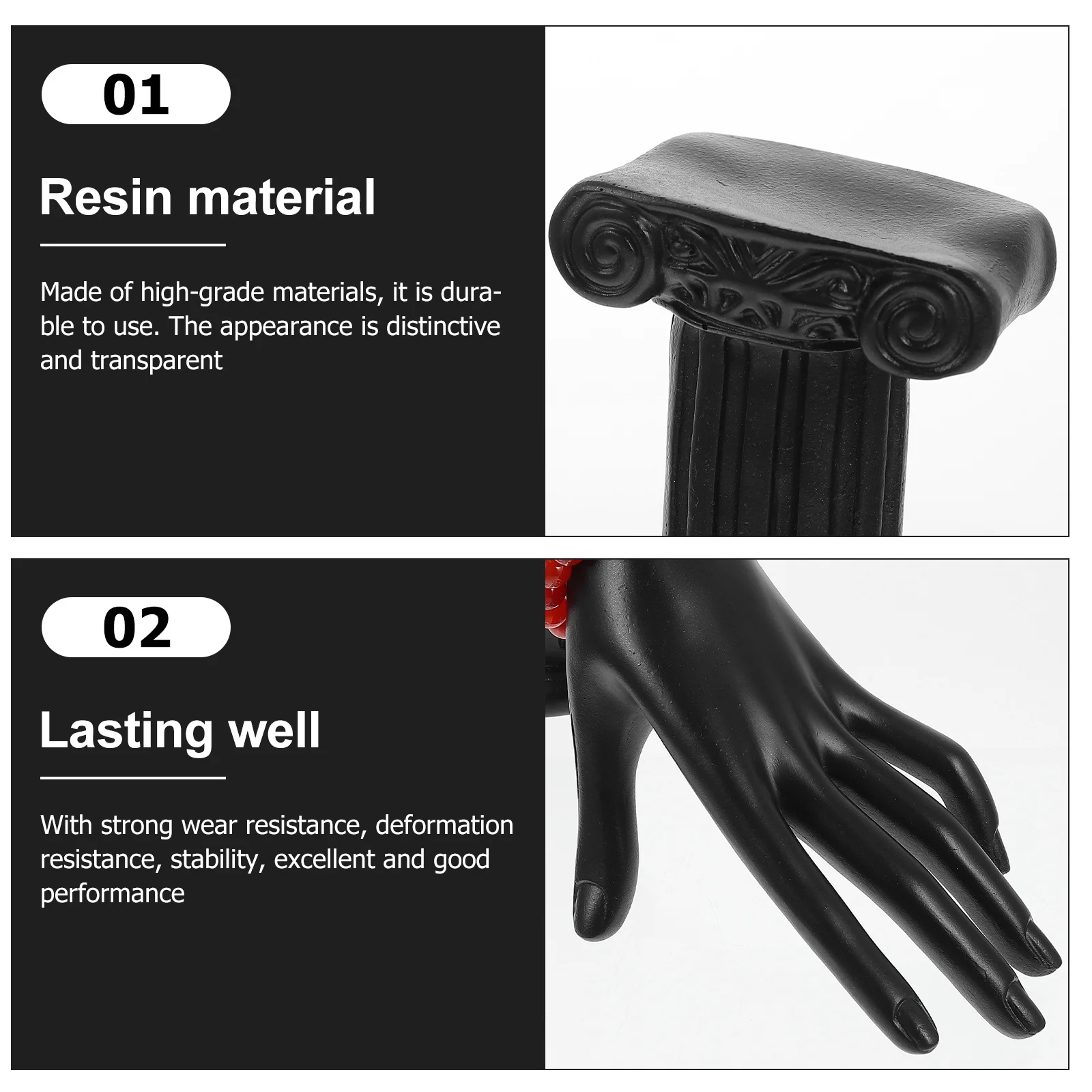 

Hand Form Ring Display Stand Multi-Function Transparent Jewelry Holder Desktop Bracelet Ring Organizer Accessory