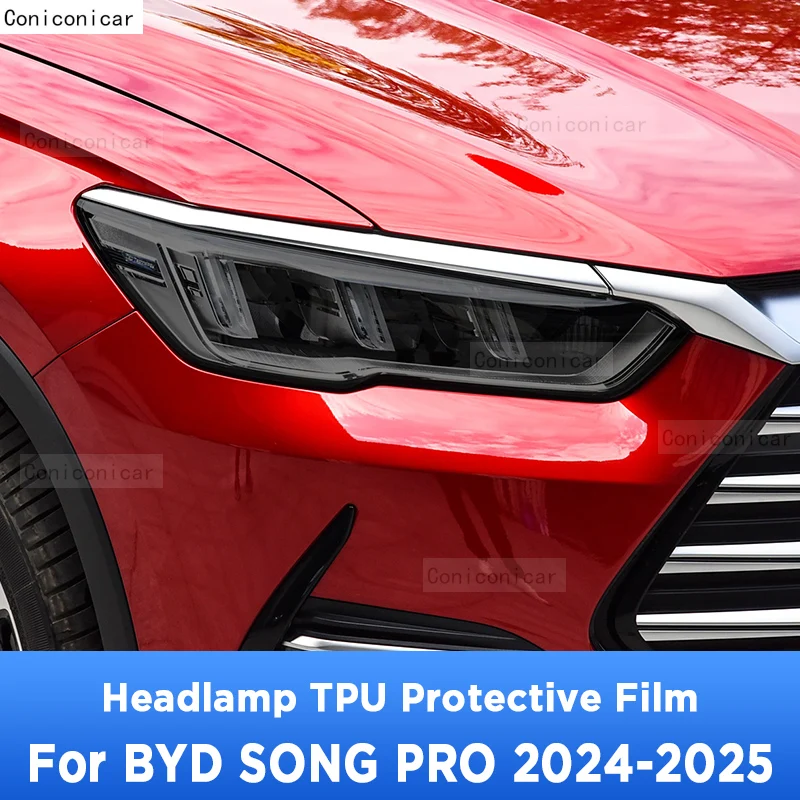 

For BYD SONG PRO 2024 2025 TPU Car Exterior Headlights Anti-Scratch Protective Film Cover Headlamps Repair Accessories Sticker