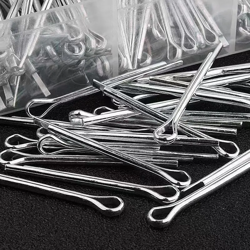 175Pcs Sliver Split Pins Cotter Fixings Assorted Sizes Zinc Plated Steel Hard Case Link Split Cotter Pin High Quality