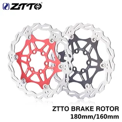 ZTTO Floating Bicycle Disc Brake Rotor 180mm 160mm Stainless Steel Aluminum Alloy MTB XC Road Bike Brake 6 Bolts Hub Disc