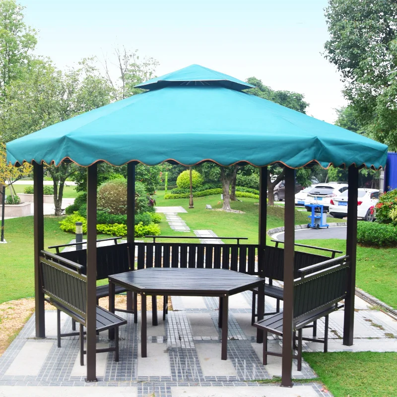 Customizable Gazebo Courtyard Outdoor Cabin New Chinese Terrace Hexagonal Pavilion Shade Modern Garden Villa Outdoor Pavilion