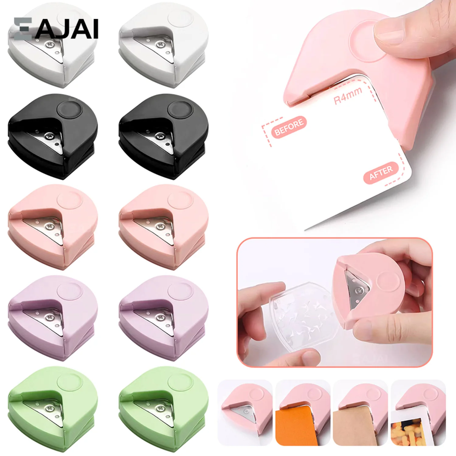 

Eajai R4 Corner Rounder Punch Portable Trimmer Corner Cutte Paper Card Photo Cutter Tool For Cardboard Diy Craft Scrapbooking