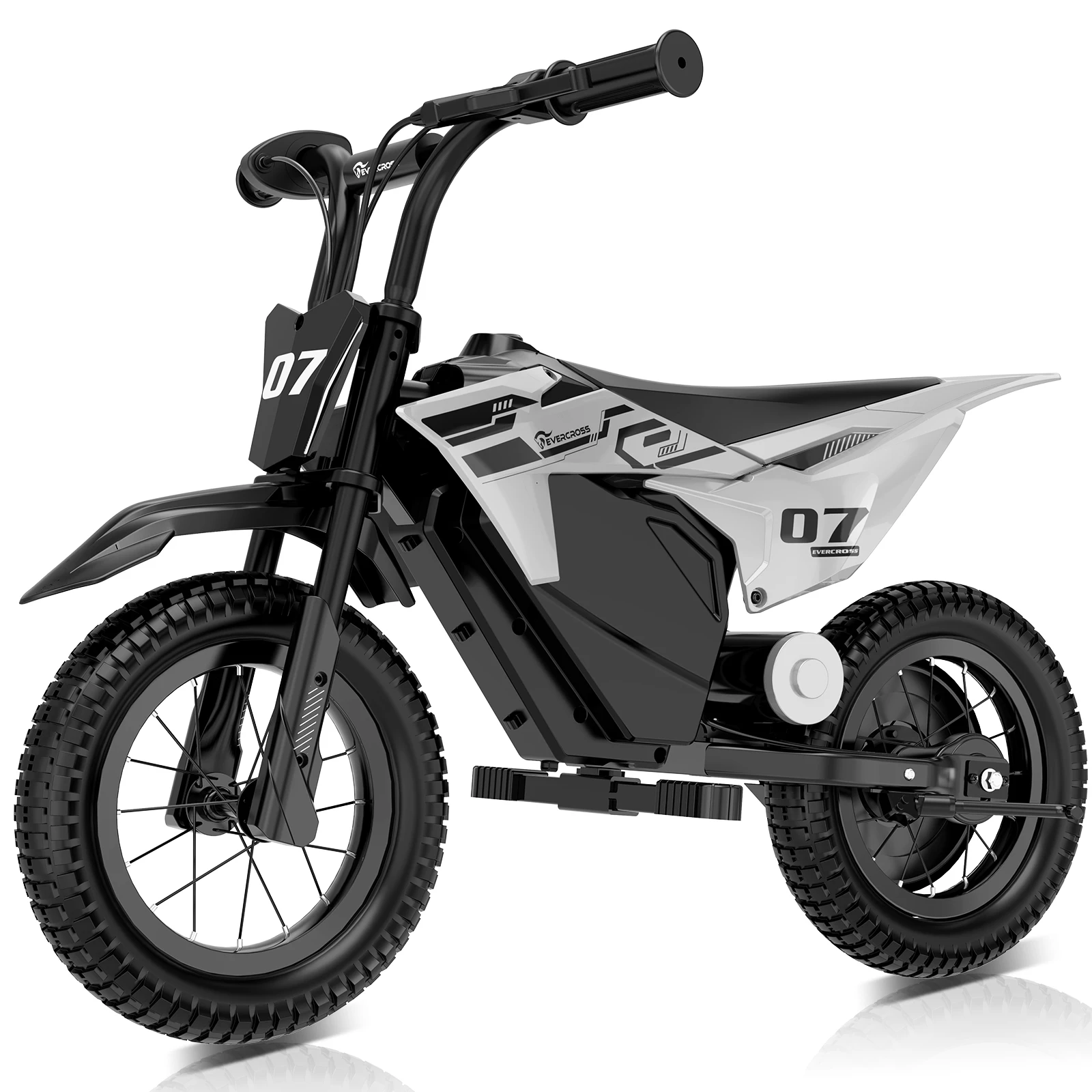 EVERCROSS TECH EV13M - elektrische kindermotorfiets 150W - 2 snelheden (8/16 km/u) - 12 km actieradius - 12 " off-road banden - voor