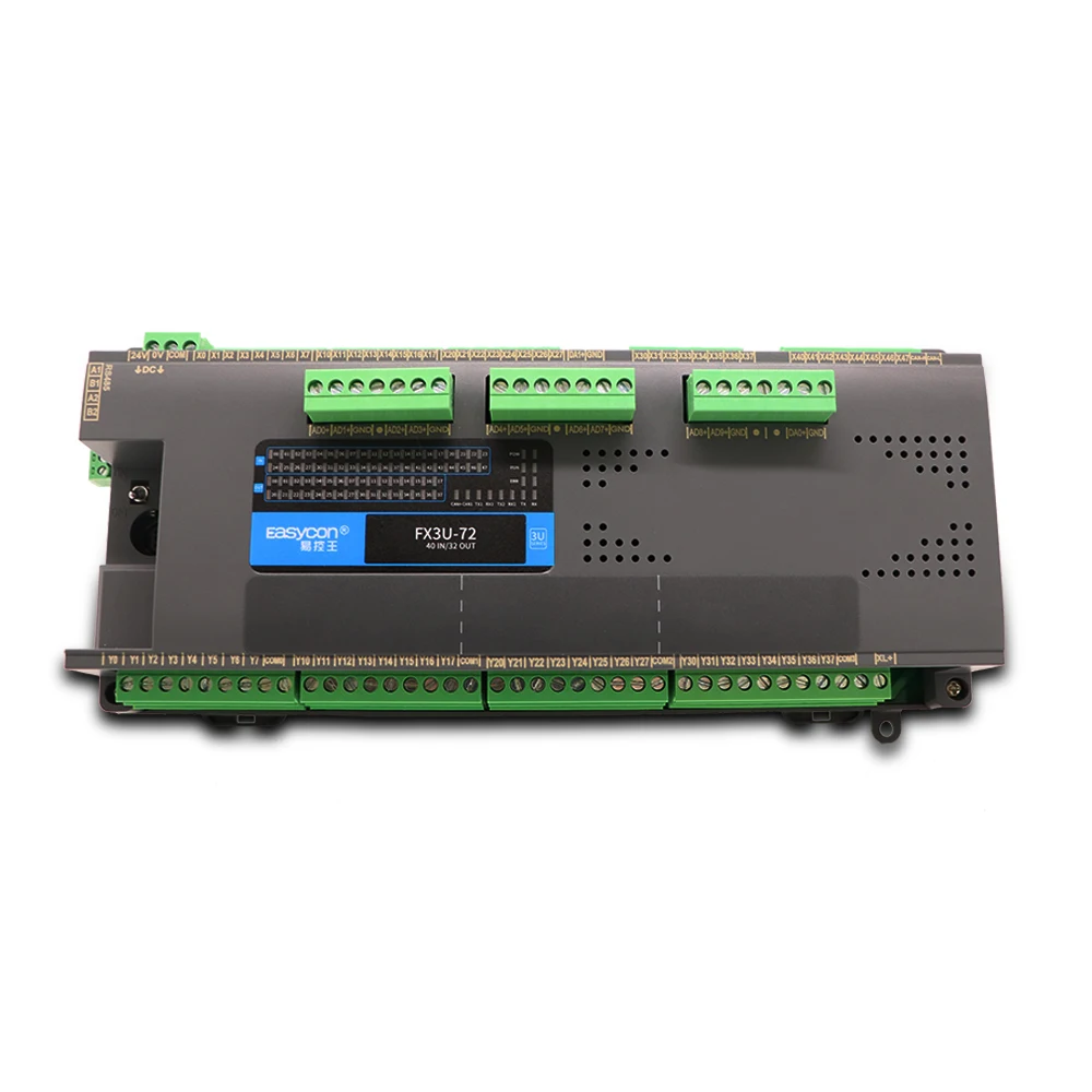 FX3U-72 MT/MR/MRT 10AI 2AO Customizable 40DI 32DO PLC Programmable Logic Controller for CNC Controller For HMI touch screen