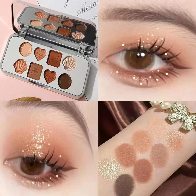 لوحة ظلال عيون 8 ألوان غير لامعة، منتجات مكياج هايلايتر تدوم طويلاً، مستحضرات تجميل نسائية كورية، صحة جمالية