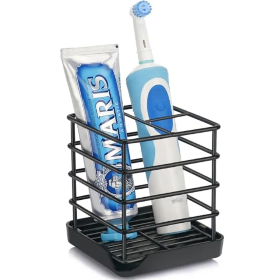 

Toothbrush Holders for Bathrooms, Stainless Steel Bathroom Toothbrush Holder Electric Tooth Brushing Holder Stand and Toothpast