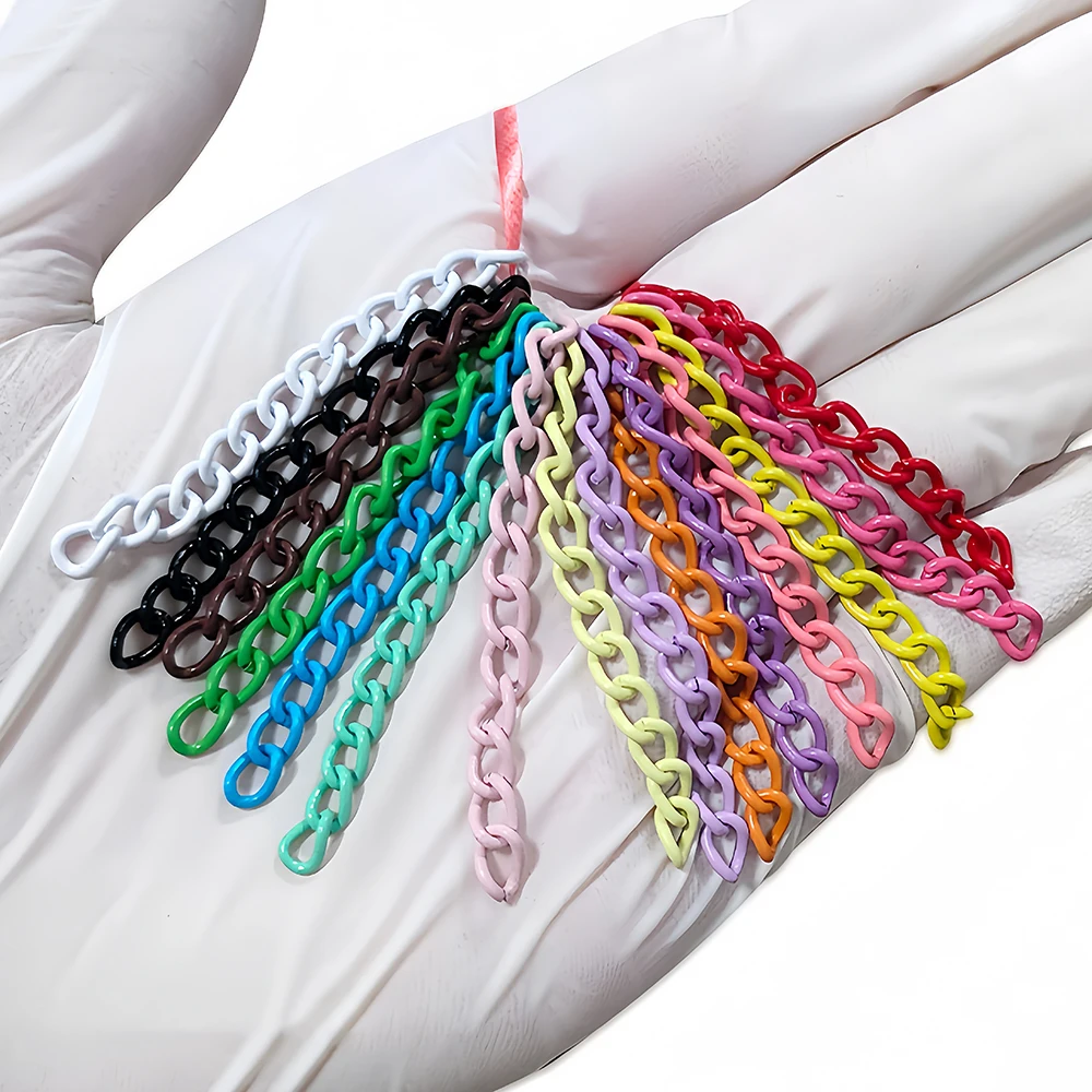 20-30 Stück 5cm Metall Bunte Schlüsselanhänger-Verlängerungskette Schlüsselring-Verbinder für Spielzeug, Puppen, Anhänger, DIY-Schmuckzubehör – Detail 5